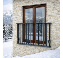  Hliníkové zábradlí na Francouzské okno Antracit