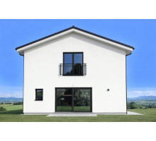 Hliníkové zábradlí na Francouzské okno  H2C-2, Barva černá