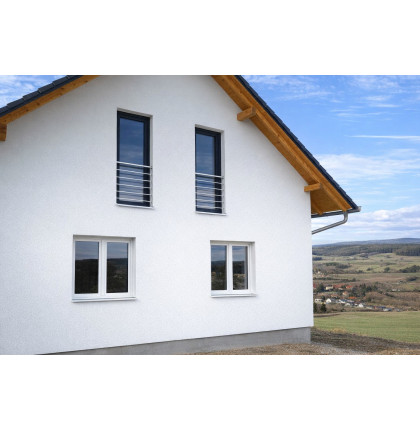 Hliníkové zábradlí na Francouzské okno H7S-2, Barva Silver