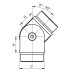 HK Zábradlí Nerezové koleno madla 42x2mm AISI 316