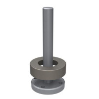 Horní kotvení sloupku 40mm na podlahu imitace nerez