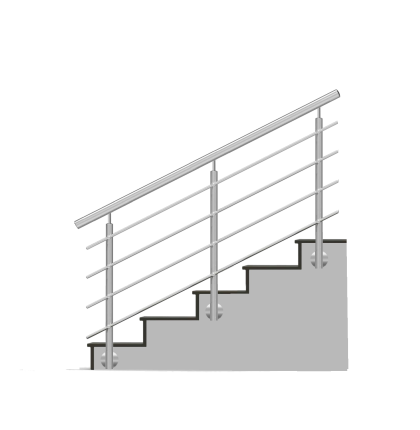 Nerezové zábradlí na schody KNSB4 900mm AISI304