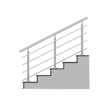 Nerezové zábradlí na schody KNSH4 900mm AISI304