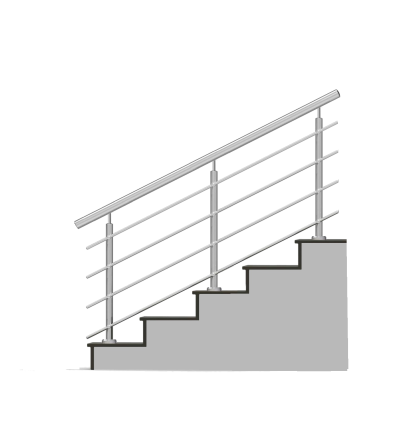 Nerezové zábradlí na schody KNSH4 900mm AISI304