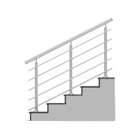 Nerezové zábradlí na schody KNSH5 1000mm AISI 304